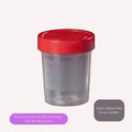Contenedor de orina 120ml tapón rojo graduado Mevesur - Material laboratorio stock