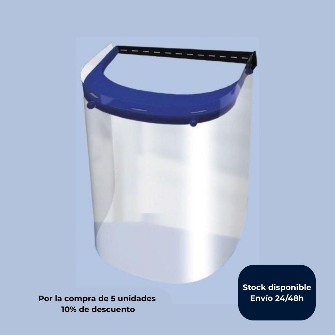 Pantalla protectora facial antisalpicaduras Mevesur - Protección técnica envío inmediato
